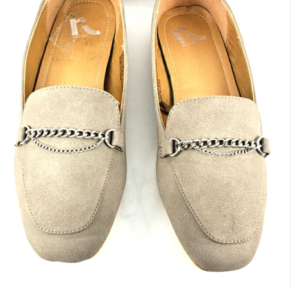 Report Papaya Gray, Slip On, Square Toe, Chain Detail Loafers. Women's Size 7.5W - Picture 8 of 11